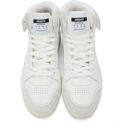 Shop Axel Arigato White Dice Hi Sneakers In White/grey