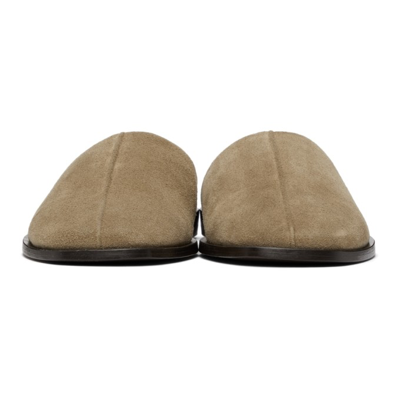 Shop Agnona Open Slipper Loafers In N31 Stone