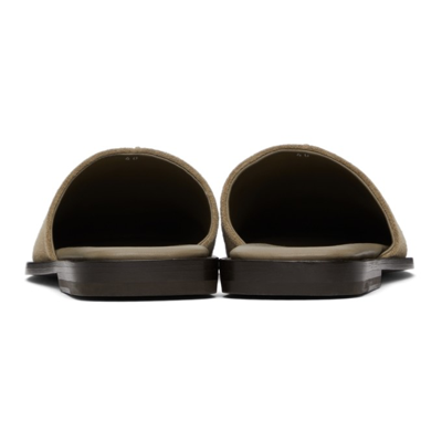 Shop Agnona Open Slipper Loafers In N31 Stone