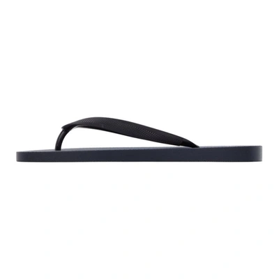 Shop Hugo Boss Navy Pacific Flip Flops In 405 D Blue