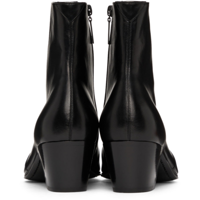 Shop Saint Laurent Leather Vassili 60 Boots In 1000 Black