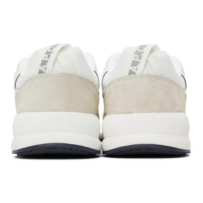 Shop Apc White & Taupe Jay Sneakers In Aab White