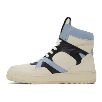 Shop Human Recreational Services Off-white & Blue Mongoose Sneakers In Bone/black/blue