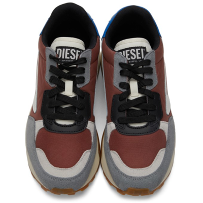 Shop Diesel Burgundy & Grey S-tyche Ll Sneakers In T2268