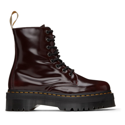 Shop Dr. Martens' Vegan Jadon Ii Boots In Cherry Red