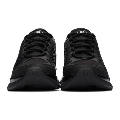 Shop Balmain Black B-trail Sneakers In 0pa Noir
