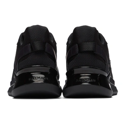 Shop Balmain Black B-trail Sneakers In 0pa Noir