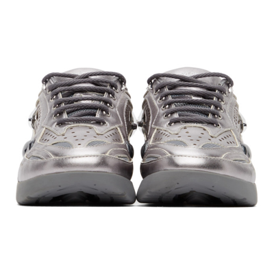 Shop Raf Simons Silver Cylon-21 Sneakers In Silver0050