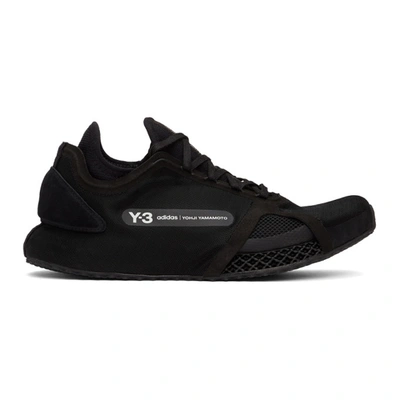 Shop Y-3 Black 4d Iow Sneakers In Black/white