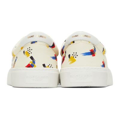 Saint Laurent Multicolor Venice Sneakers In 9060 Off White Multi