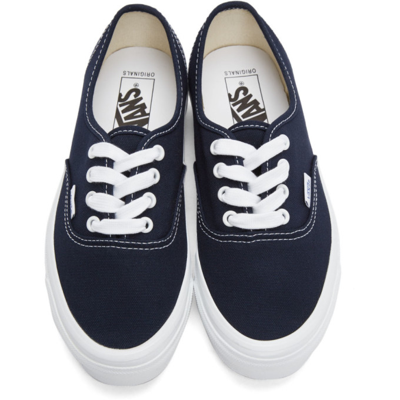 Shop Vans Navy Og Authentic Lx Sneakers In Navy Navy