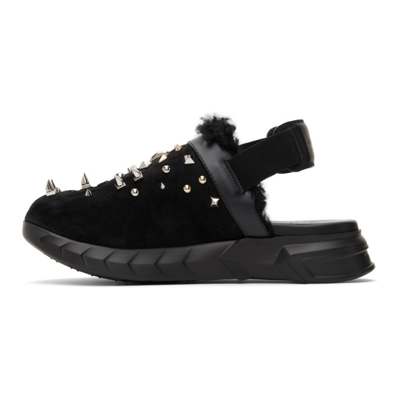 Shop Givenchy Suede & Shearling Marshmallow Clog Loafers In 001-black