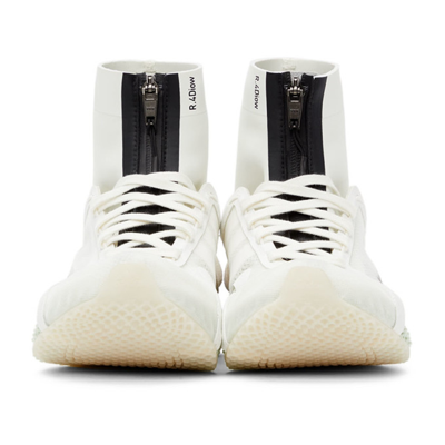 Shop Y-3 White Mesh Runner 4d Low Sneakers