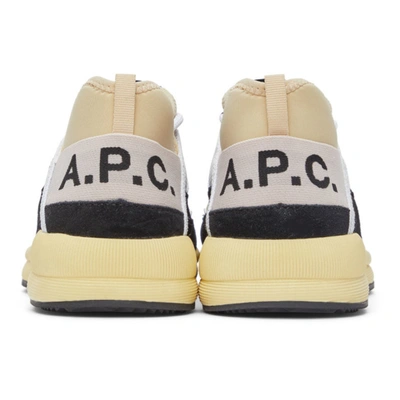 Shop A.p.c. Black & Beige Run Around Sneakers In Baa Beige