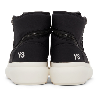 Shop Y-3 Ajatu Court High Sneakers In Black/white