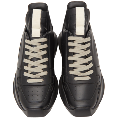Shop Rick Owens Black Geth Runner Sneakers In 999 Black