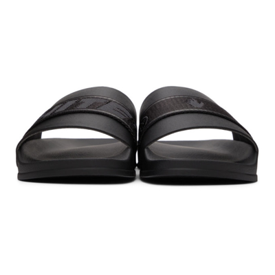 Industrial Belt Rubber Slide Sandals In Black