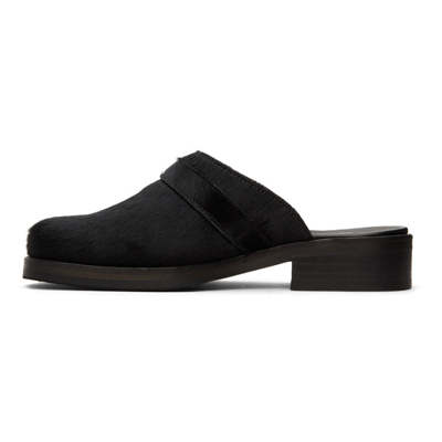 Shop Our Legacy Ssense Exclusive Black Cow Hair Camion Mule Loafers