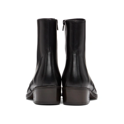 Shop Lemaire Black Zipped Boots In 999 Black