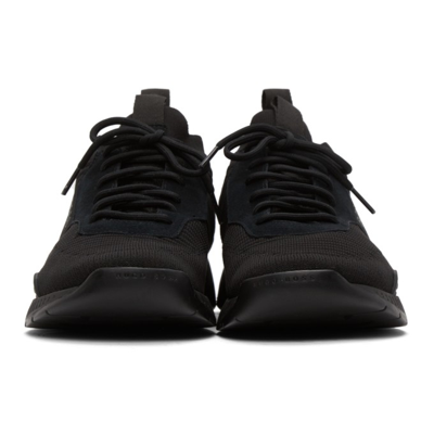Shop Hugo Boss Black Knitted Sock Trainer Sneakers In 001 - Black