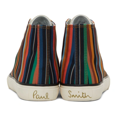 Shop Paul Smith Striped Carver Sneakers In 92 Multi