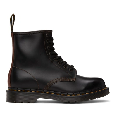 Shop Dr. Martens' Black 1460 Leather Boots In Black/brown