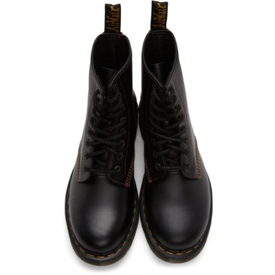 Shop Dr. Martens' Black 1460 Leather Boots In Black/brown