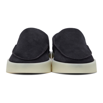 Shop Fear Of God Navy Suede 'the Loafer' Loafers In 415 Navy