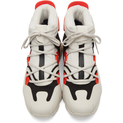 Shop Y-3 Off-white Terrex Swift R3 Gtx Boots In Cleabrown/black/oran