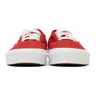 Shop Vans Red Og Authentic Lx Sneakers In Chilli