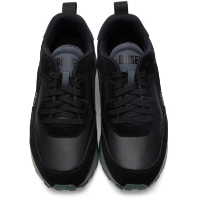 Shop Diesel Black S-tyche Low Cut Sneakers In T8013