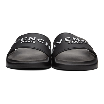 Shop Givenchy Black  Paris Flat Sandals In 001-black