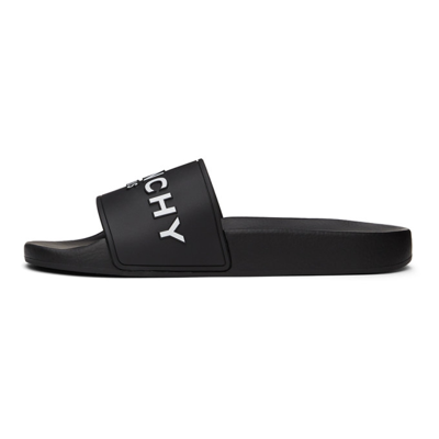 Shop Givenchy Black  Paris Flat Sandals In 001-black