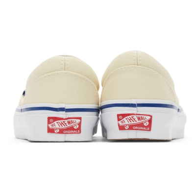 Shop Vans Off-white Og Classic Slip-on Lx Sneakers In Classic White