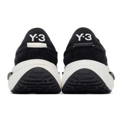 Shop Y-3 Black Qisan Cozy Sneakers In Black/white