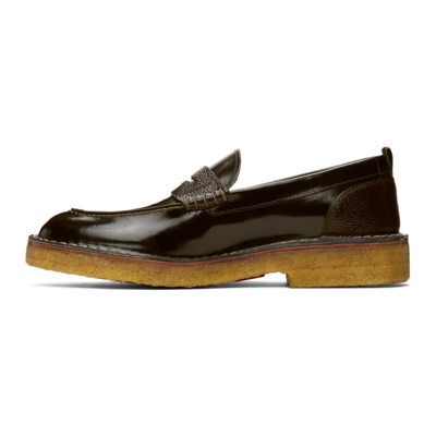 Shop Paul Smith Brown 'drood' Bordeaux Leather Loafers In 28 Reds
