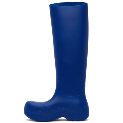 Shop Bottega Veneta Blue Puddle Tall Boot In 4209 Cobalt