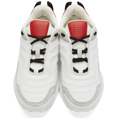 Shop Givenchy White Giv 1 Light Runner Sneakers In 092-grey/white/red