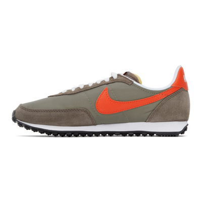 Shop Nike Taupe Waffle Trainer 2 Sneakers In Moon Fossil/team Ora