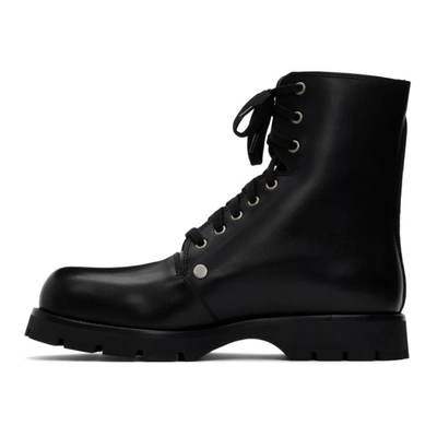 Shop Jil Sander Studded Leather Half Boots In 001 Black