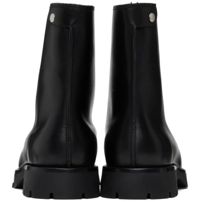 Shop Jil Sander Studded Leather Half Boots In 001 Black
