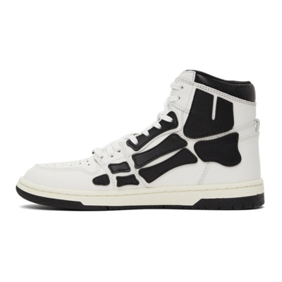 Shop Amiri Skel Top High Sneakers In White / Black