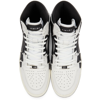 Shop Amiri Skel Top High Sneakers In White / Black