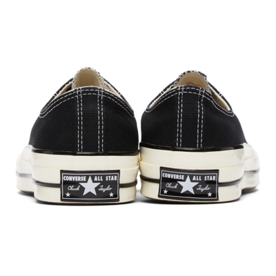 Shop Converse Black Chuck 70 Low Sneakers In Black/black/egret