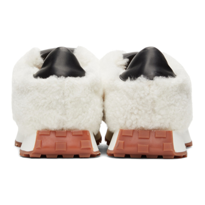Shop Rhude Sherpa Runner Sneakers In Cream0114