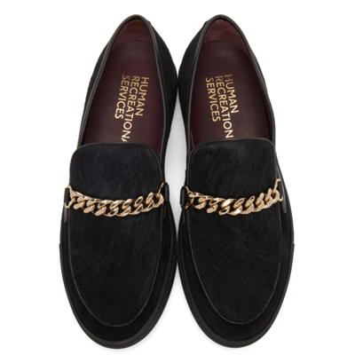 Shop Human Recreational Services Ssense Exclusive Black Hair Loafers