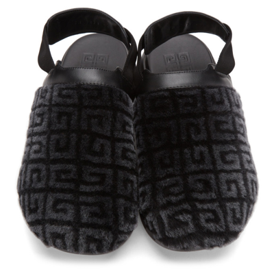Shop Givenchy Black Shearling & Leather Marshmallow Loafers In 001-black