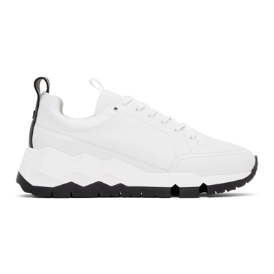 Shop Pierre Hardy White Leather Street Life Sneakers In Calf White