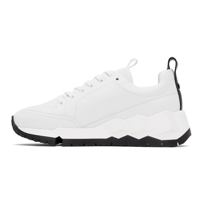 Shop Pierre Hardy White Leather Street Life Sneakers In Calf White