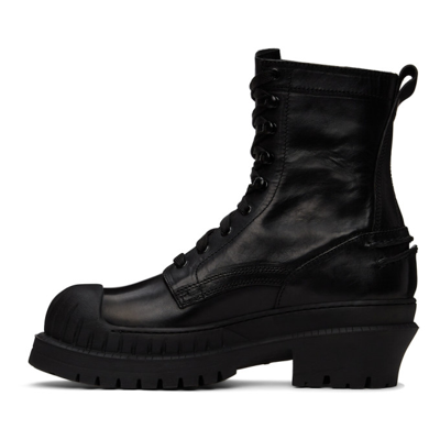 Shop Acne Studios Black Lug Sole Ankle Boots In Black/black